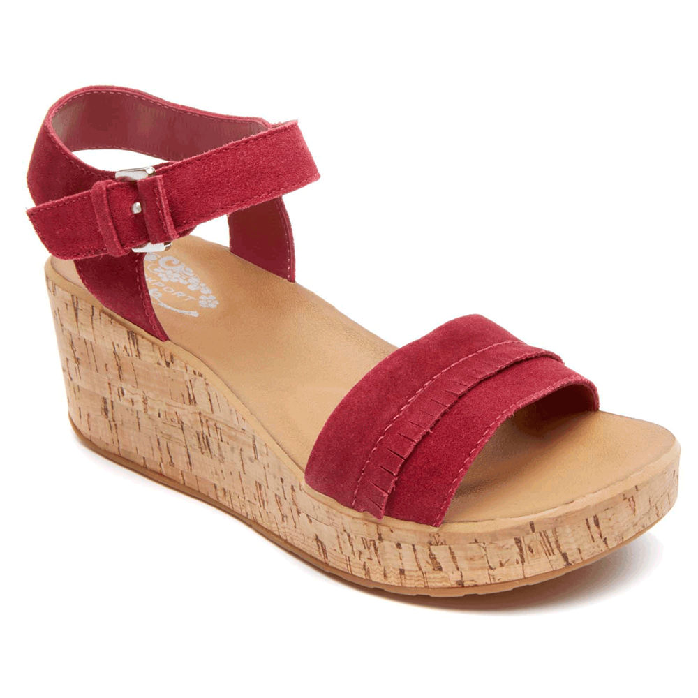 Rockport Womens Sandals Red - Weekend Casuals Lanea Quarter-Strap - UK 460-XAEGZH